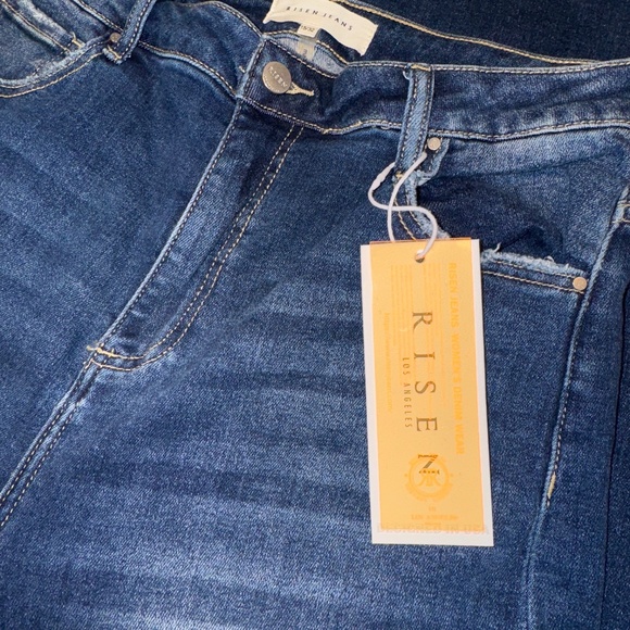 RISEN Wide Leg Flare Jeans 5 Pocket Denim sz 32/15 ( 16) - Picture 7 of 16